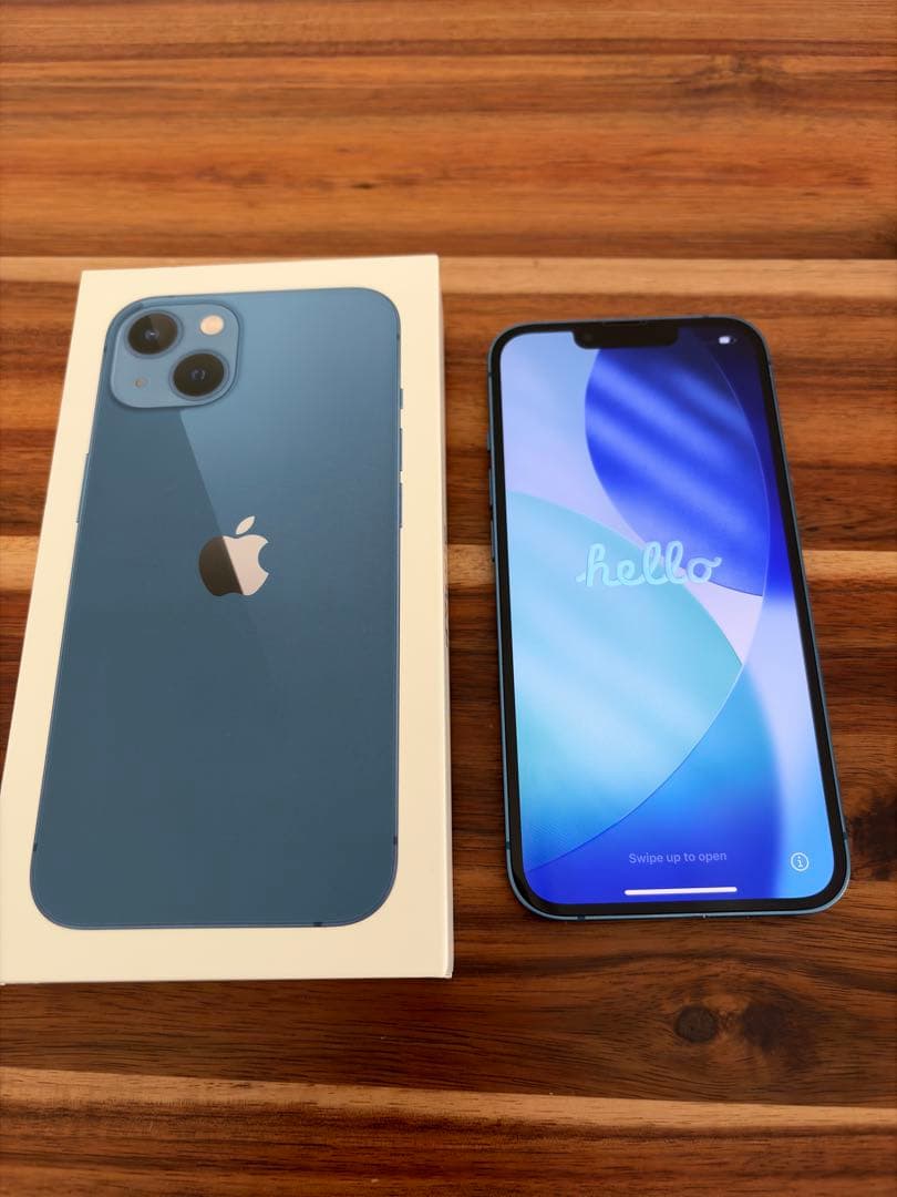 【美品】Apple iPhone 13 ブルー　SIMフリー　箱あり
