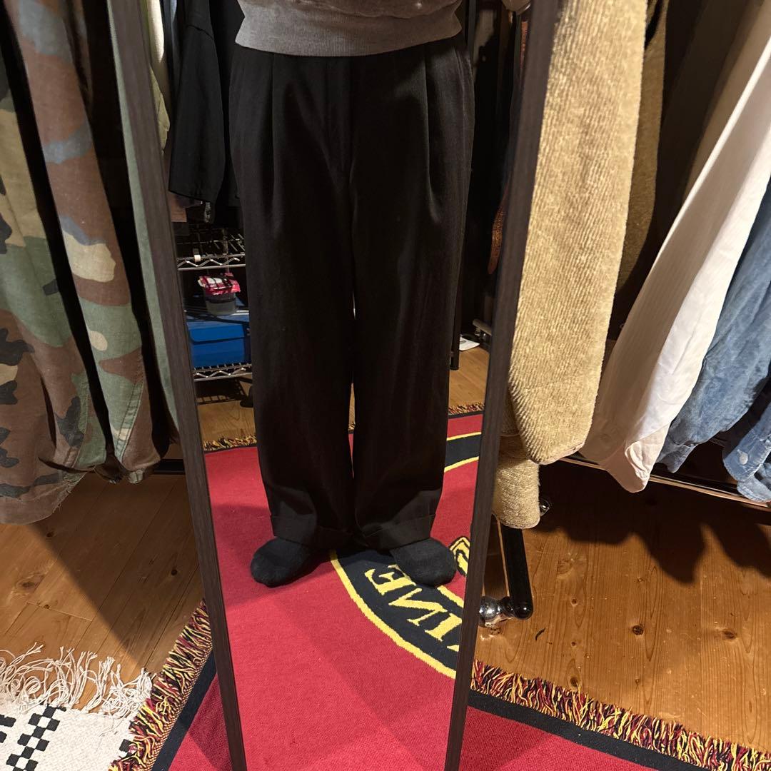 70s80sオールド スラックス ダブル 極太 ワイド　50s60s