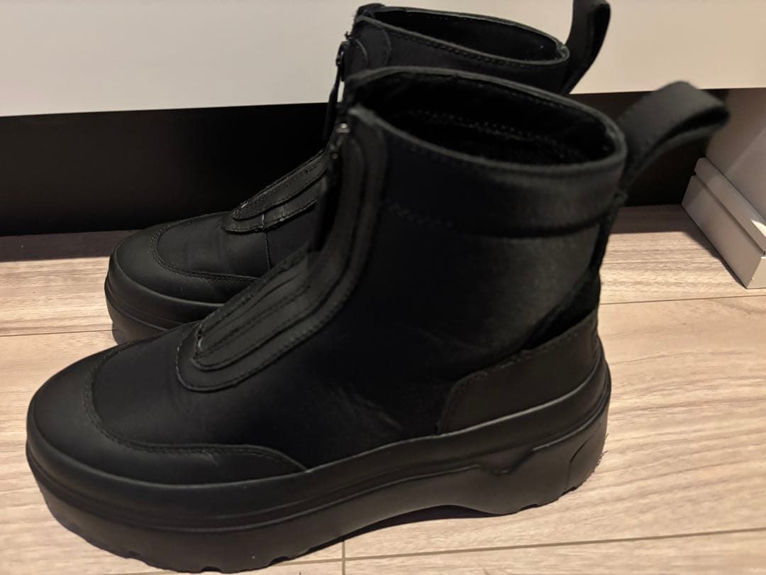 HUNTER エクスプローラー アンクル ジップ フラットフォームブーツ 22