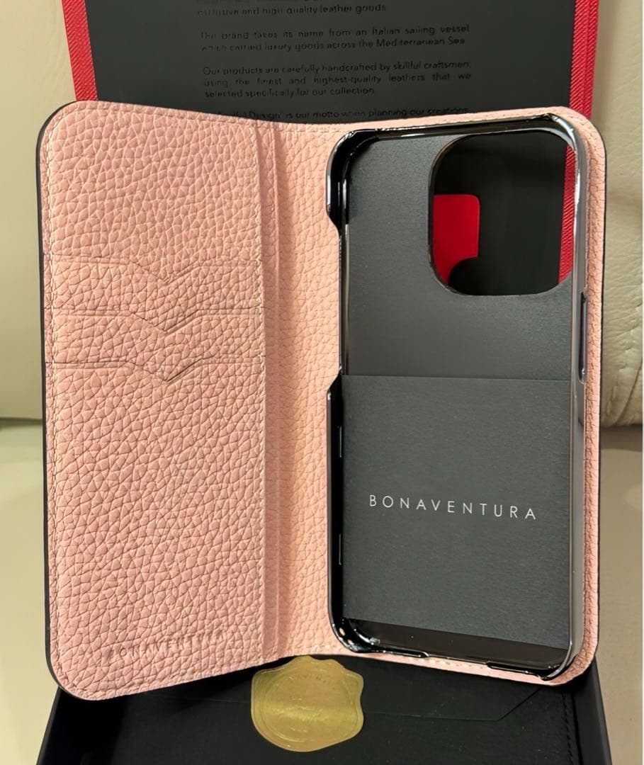 新品未使用 BONAVENTURA 限定色 iPhoneケース 保証書外箱付き