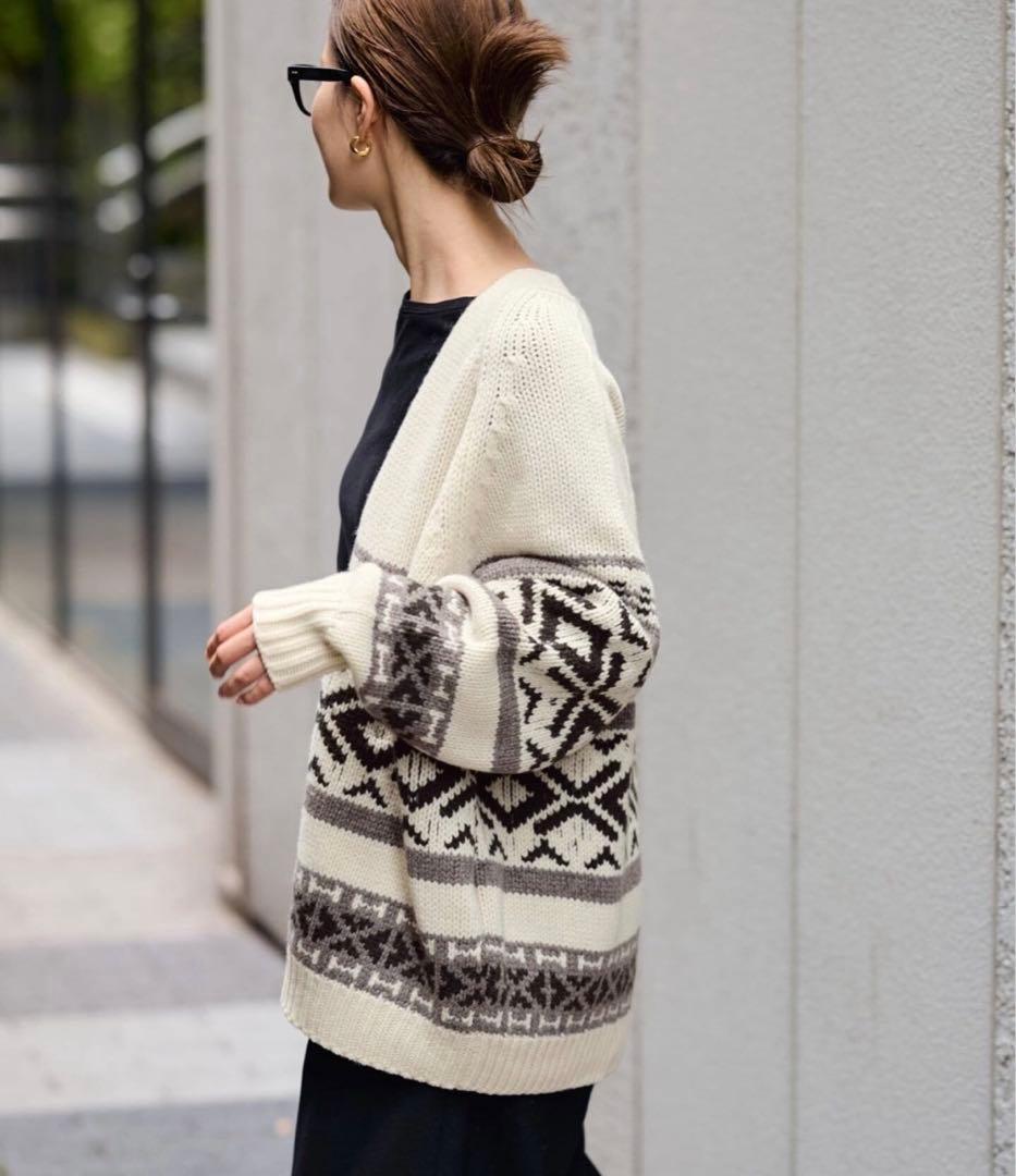 RA★43FRAMeWORK ジャガードカーディガン　未使用