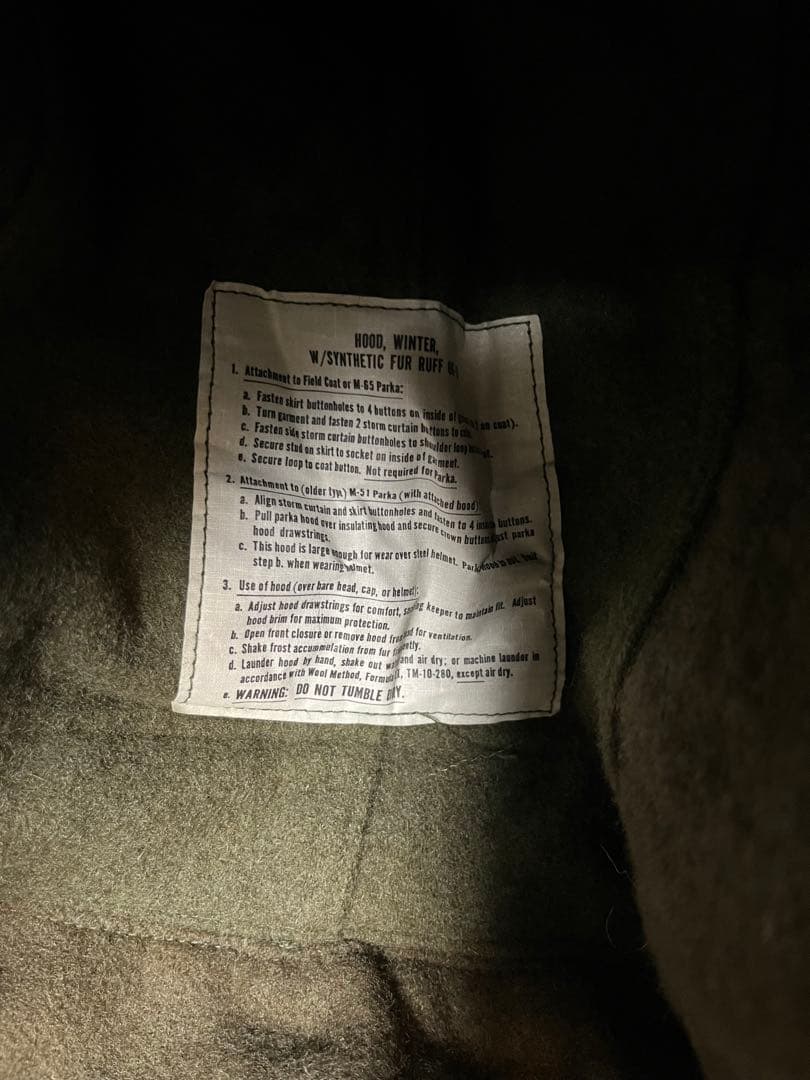 XSサイズ 実物美品M-65フィッシュテールパーカー（モッズパーカー）フルセット