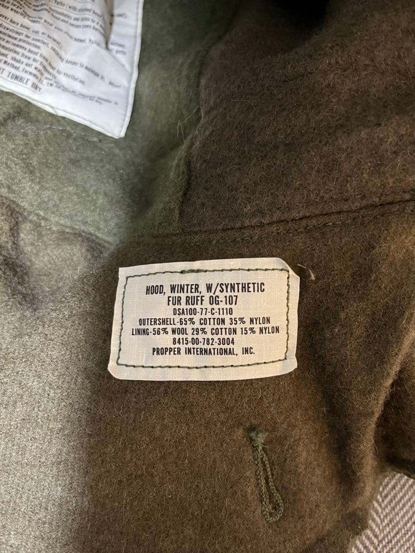 XSサイズ 実物美品M-65フィッシュテールパーカー（モッズパーカー）フルセット