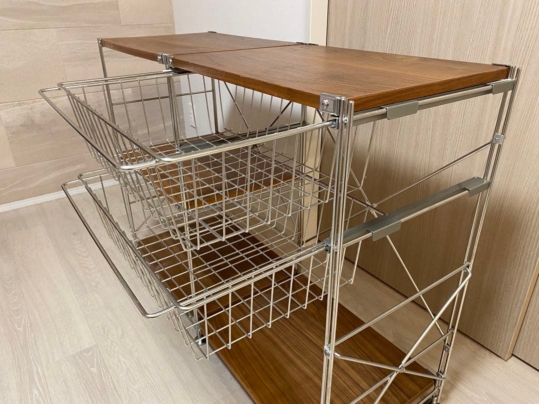 無印良品 ステンレスユニットシェルフ ウォールナット材
