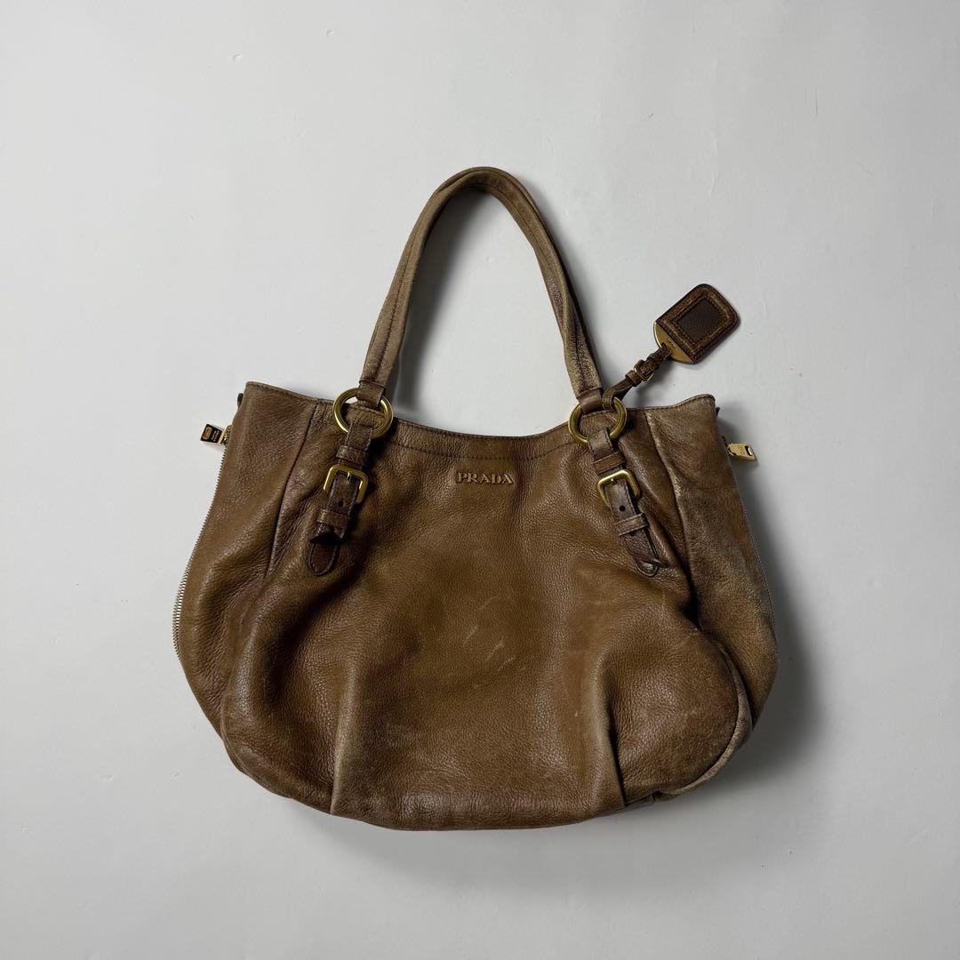 バッグ 90s Prada archive leather hand bag
