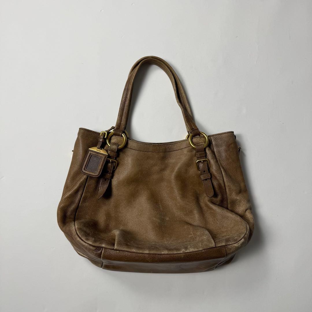 バッグ 90s Prada archive leather hand bag