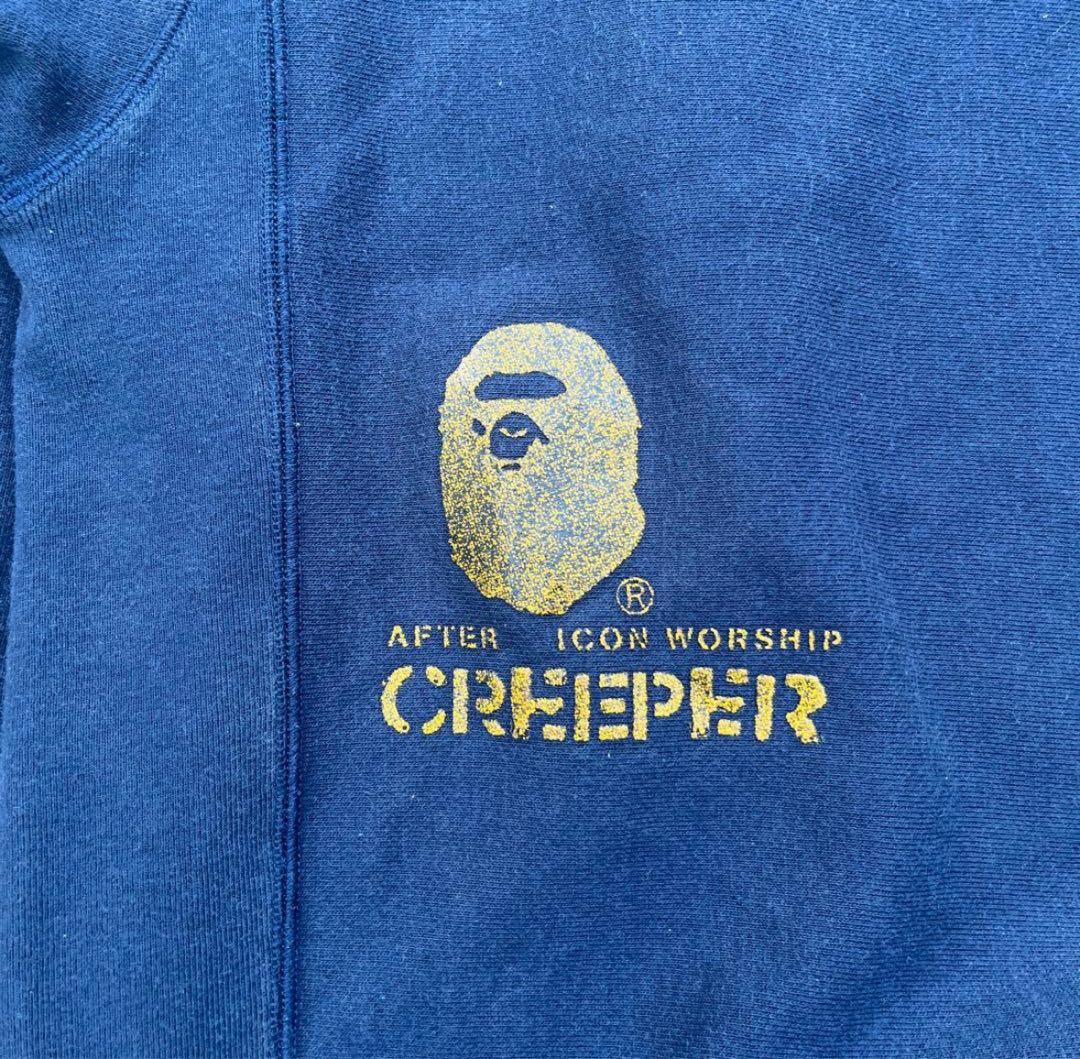 【希少】A BATHING APE スウェット ネイビー 90s