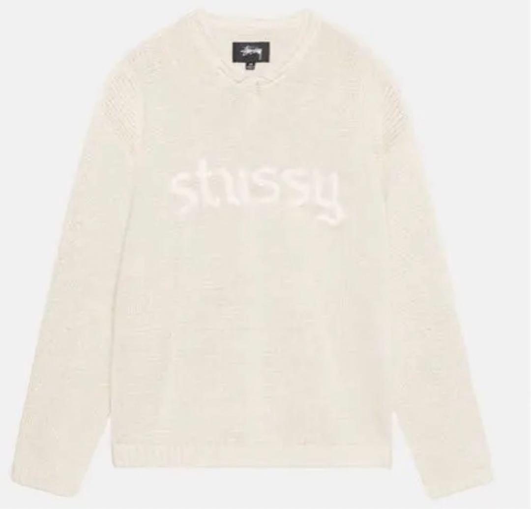 Stussy ロゴ入りニットセーター XL