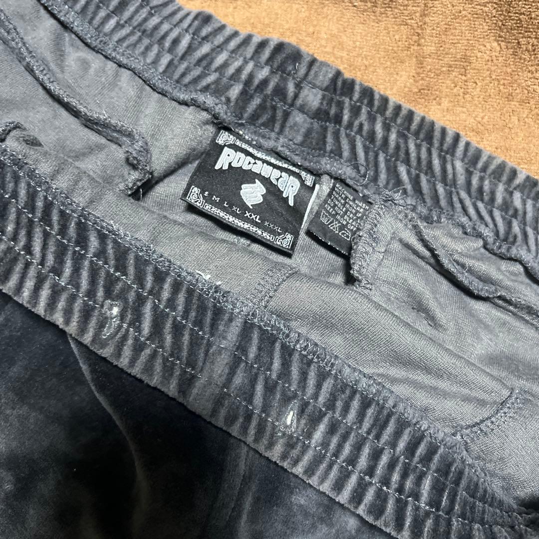 激レアRocawear♣︎Setupベロアセットアップ上下ロカウェア黒ダークグレー