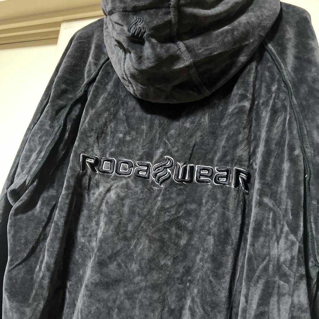 激レアRocawear♣︎Setupベロアセットアップ上下ロカウェア黒ダークグレー