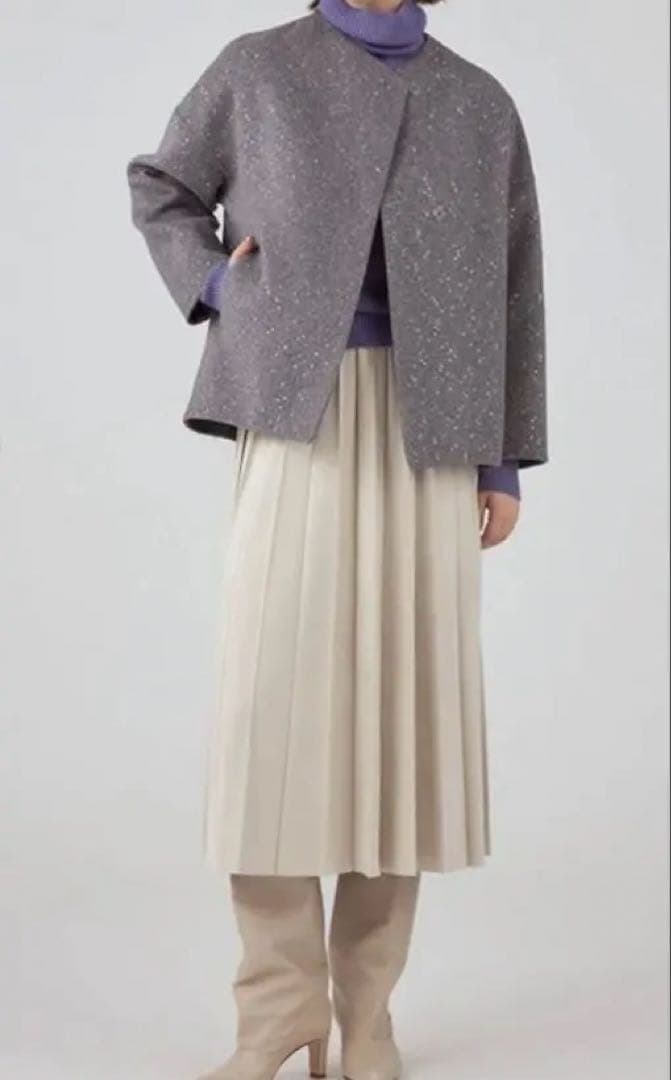 新品トゥモローランド　BALLSEY スパンコールリバー ショートコクーンコート