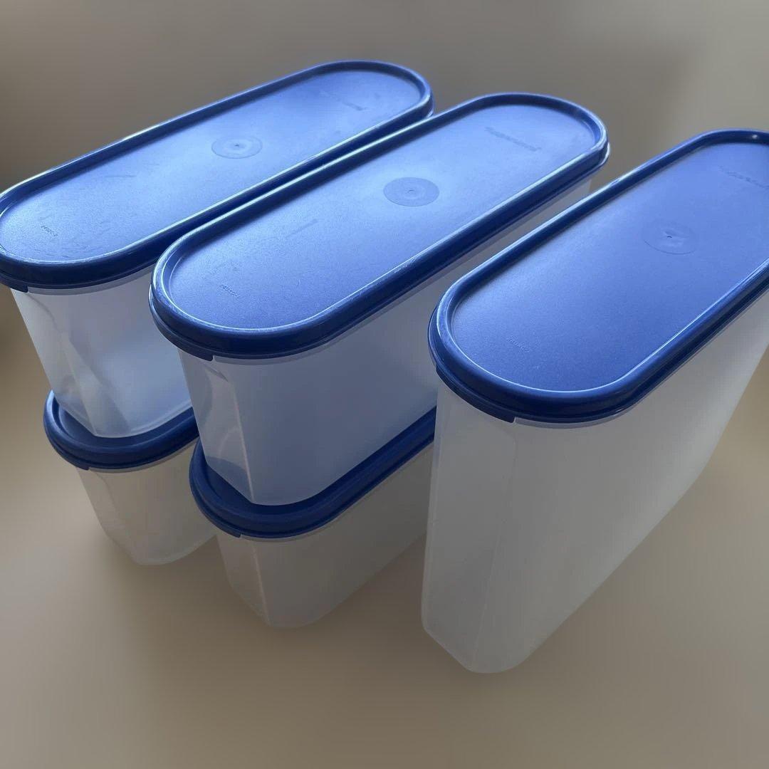 タッパーウェア スーパーオーバル #2 ×4 #4 ×1 5個セット