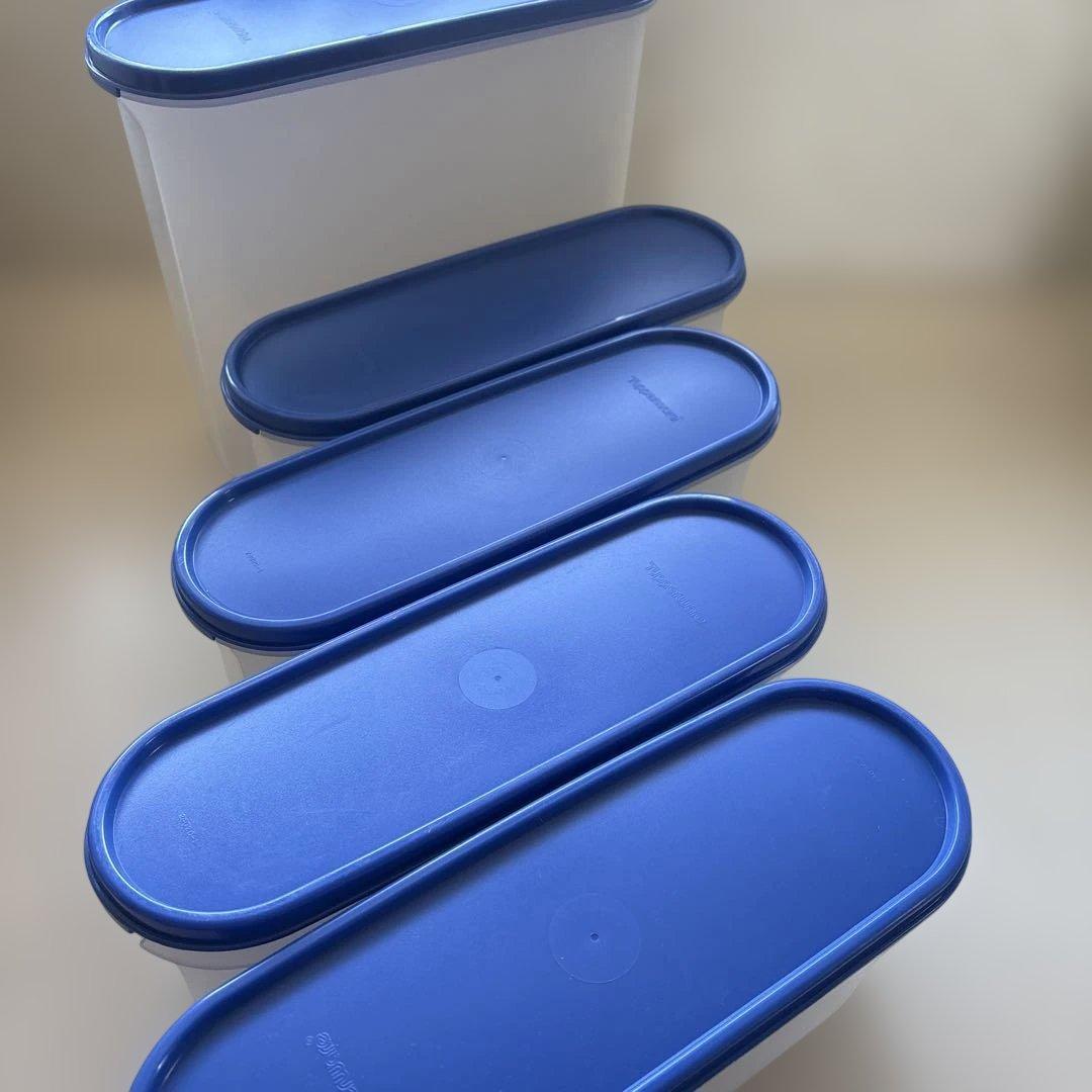 タッパーウェア スーパーオーバル #2 ×4 #4 ×1 5個セット