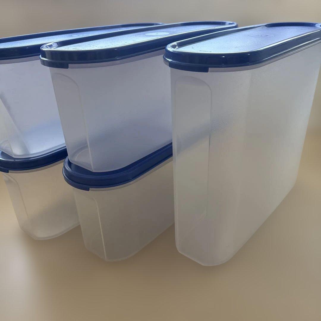 タッパーウェア スーパーオーバル #2 ×4 #4 ×1 5個セット