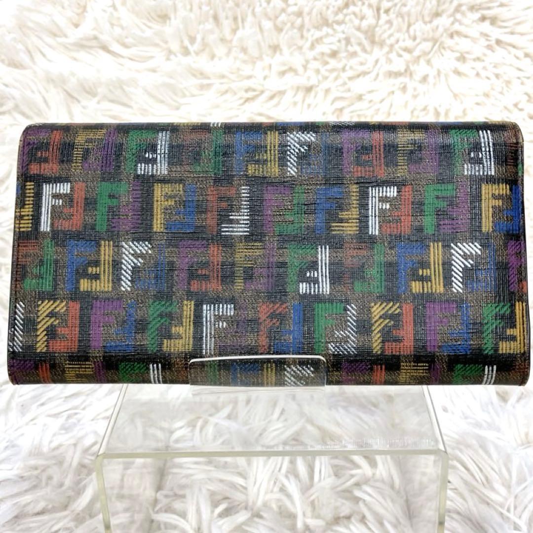 ✨フェンディ 長財布 ズッカ マルチカラー FF メンズ レディース 本物 正規