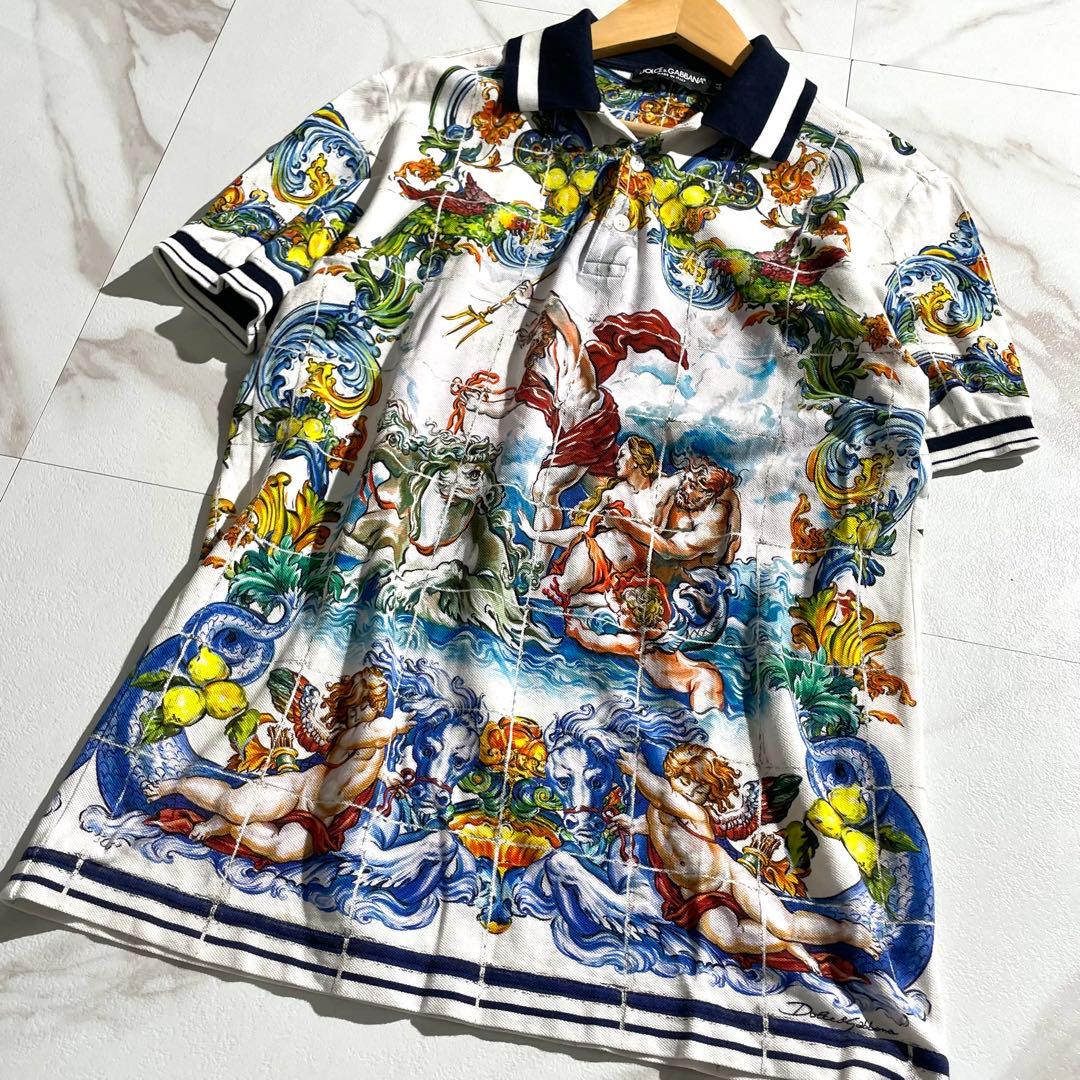 入手困難✨ ドルチェアンドガッバーナ マヨリカ ポロシャツ メンズ S相当