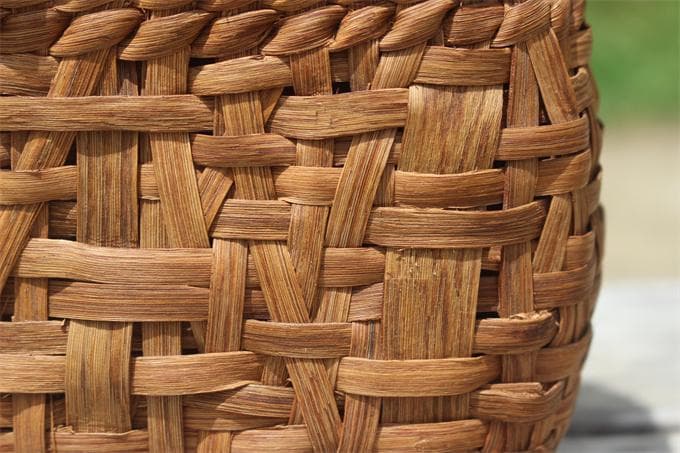 乱れ編み 山葡萄 かごバッグ　籠 バッグ 中布と内ポケット付き 最高