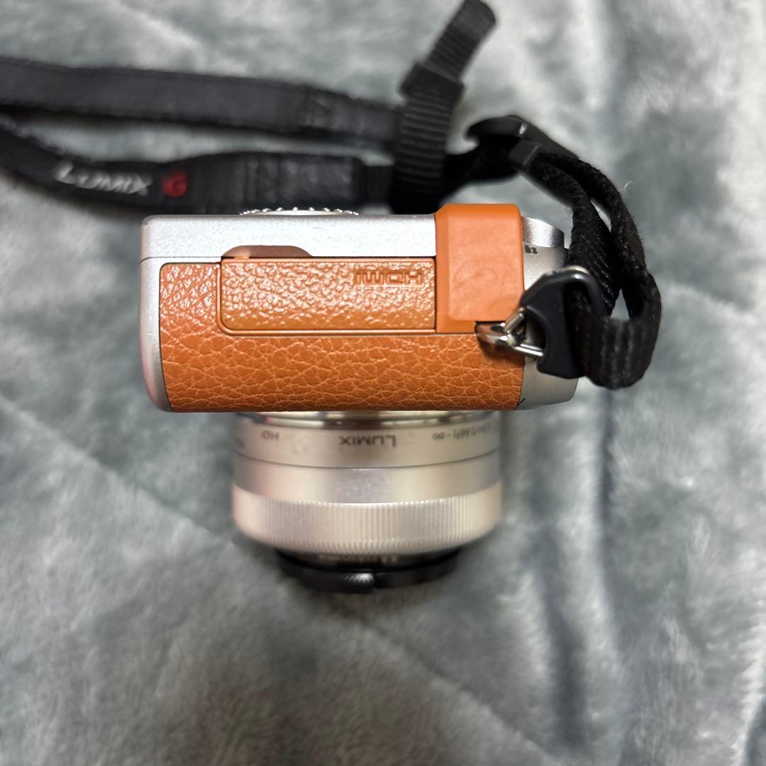 【ジャンク】LUMIX DMC-GF7 ブラウン｜望遠レンズ＋充電器付