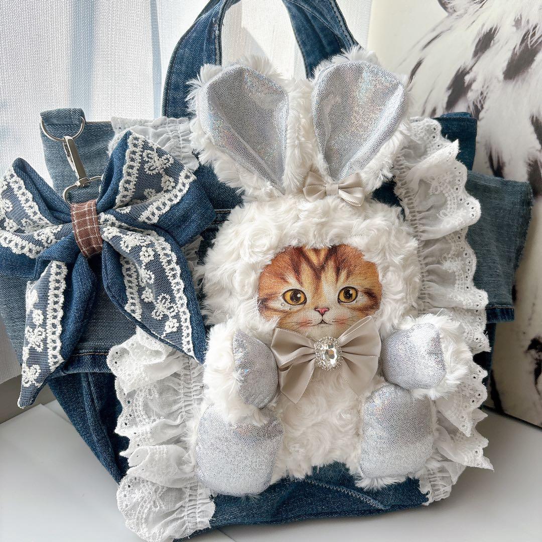 喜*ん様 コヤンイサムチョン　バック　マロンちゃん　デニムリメイク　ハンドメイド