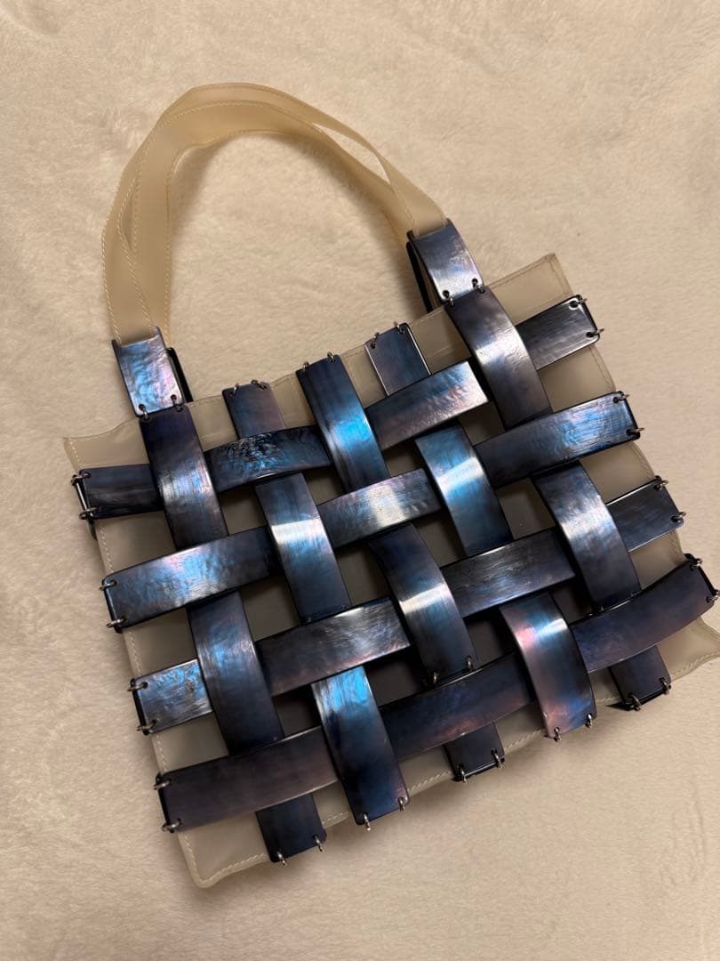 ボッテガヴェネタ　オーロラプレートイントレチャート　トートバッグ　ヴィンテージ