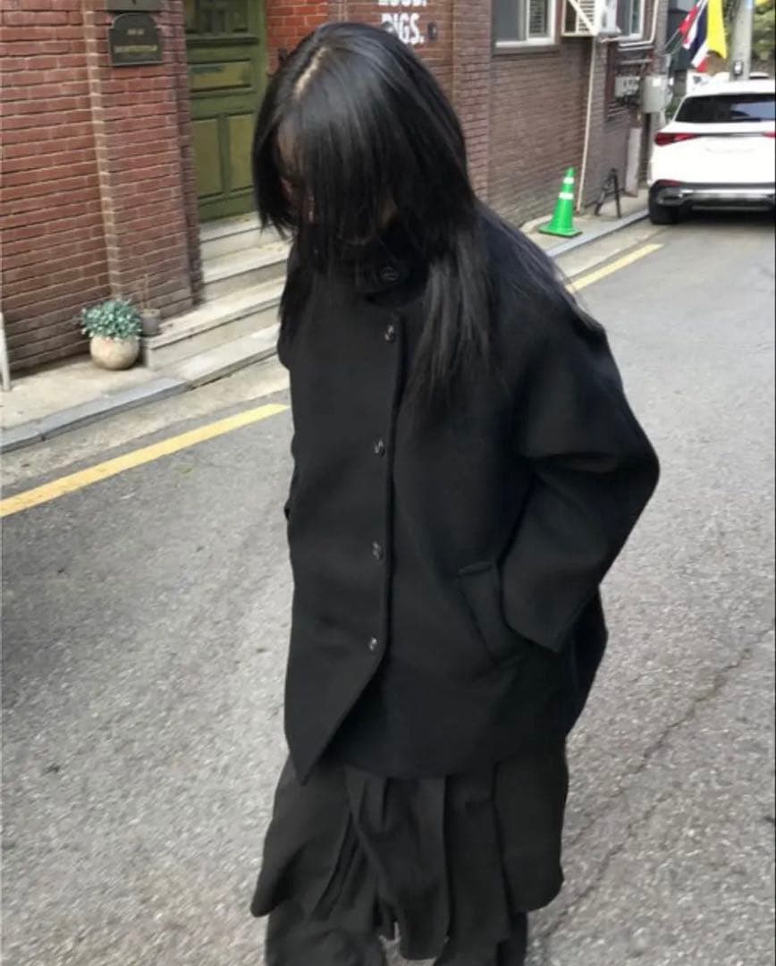 WOOHWA ハイネックハーフコート 韓国