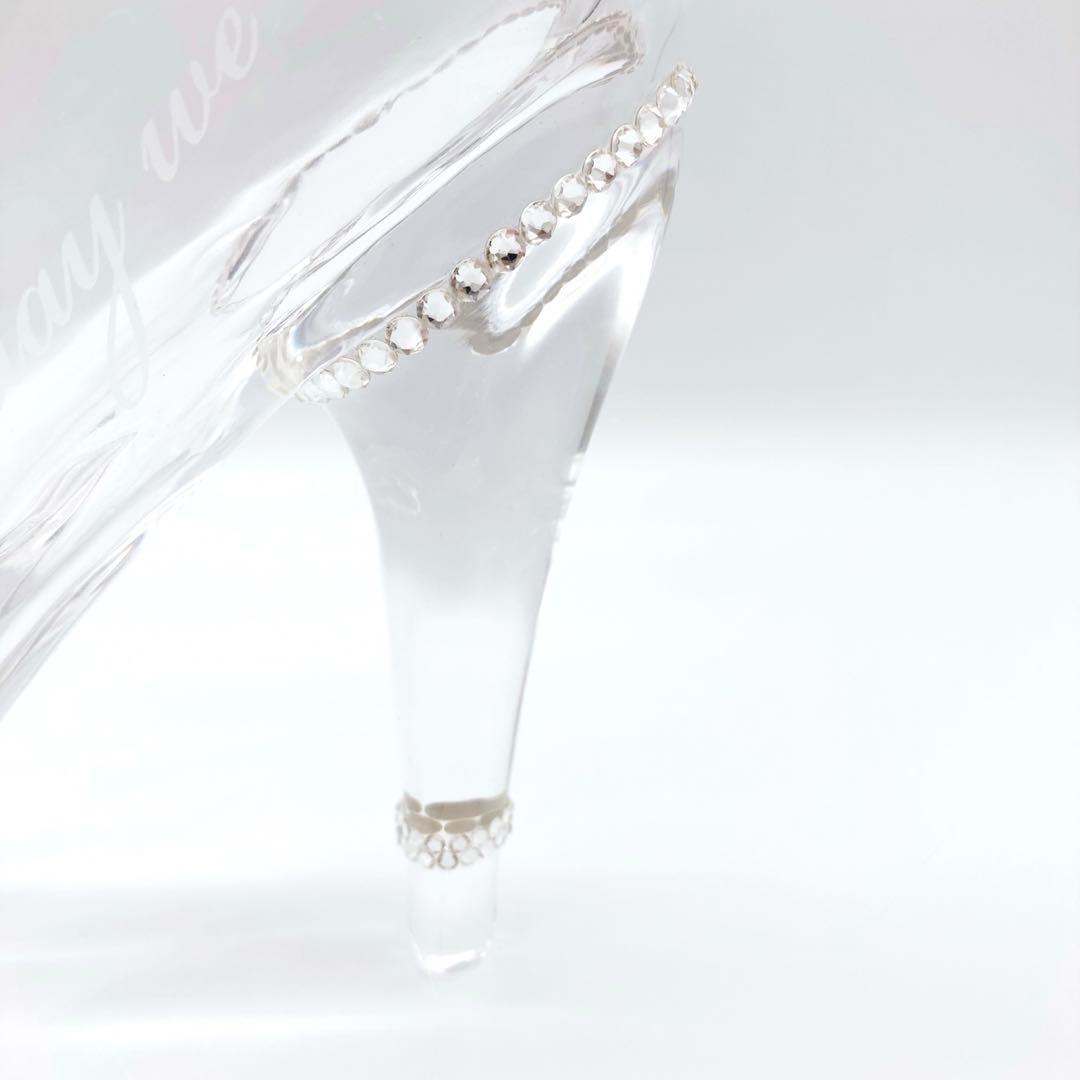 本当に履けるガラスの靴 エマ EMMA デコレーションハート リングバラ付き