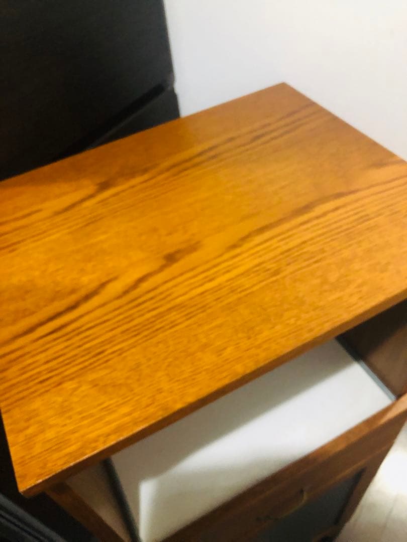 unico ウニコ　ブラウン木製レンジ台 引き出し付き