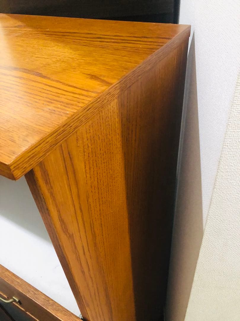 unico ウニコ　ブラウン木製レンジ台 引き出し付き