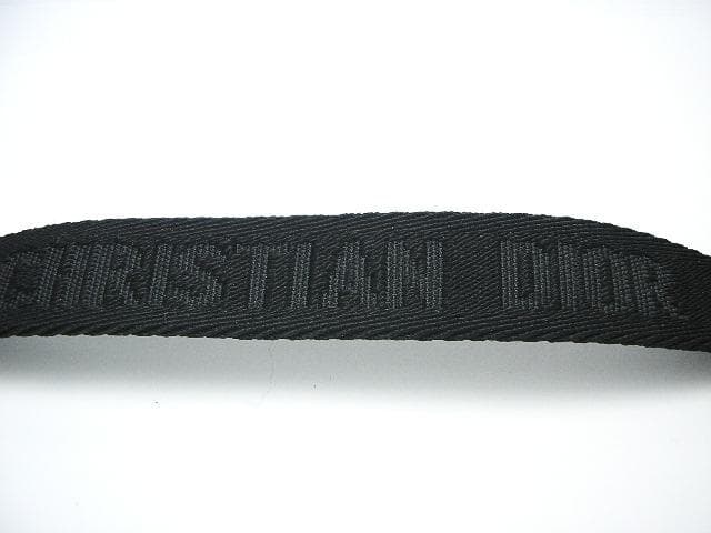 クリスチャンディオール　ロゴ　ナイロンベルト　ブラック　85cm