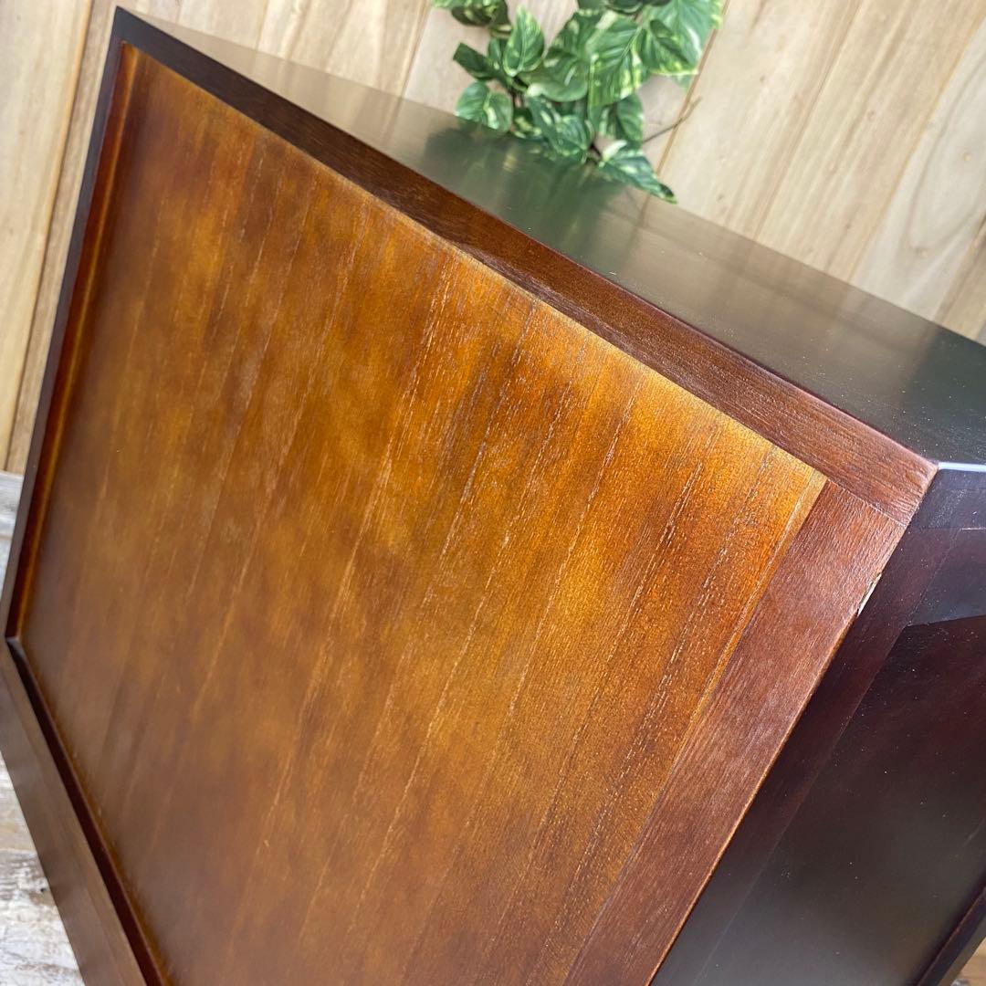 民芸家具木製桐材天然無垢引き戸付きタンスチェスト収納飾り棚箪笥和室インテリア