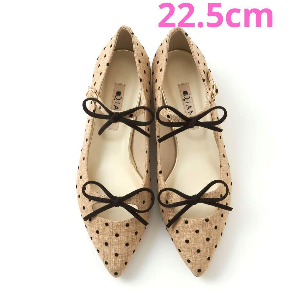 【22.5cm】DIANA ダブルリボンストラップシューズ