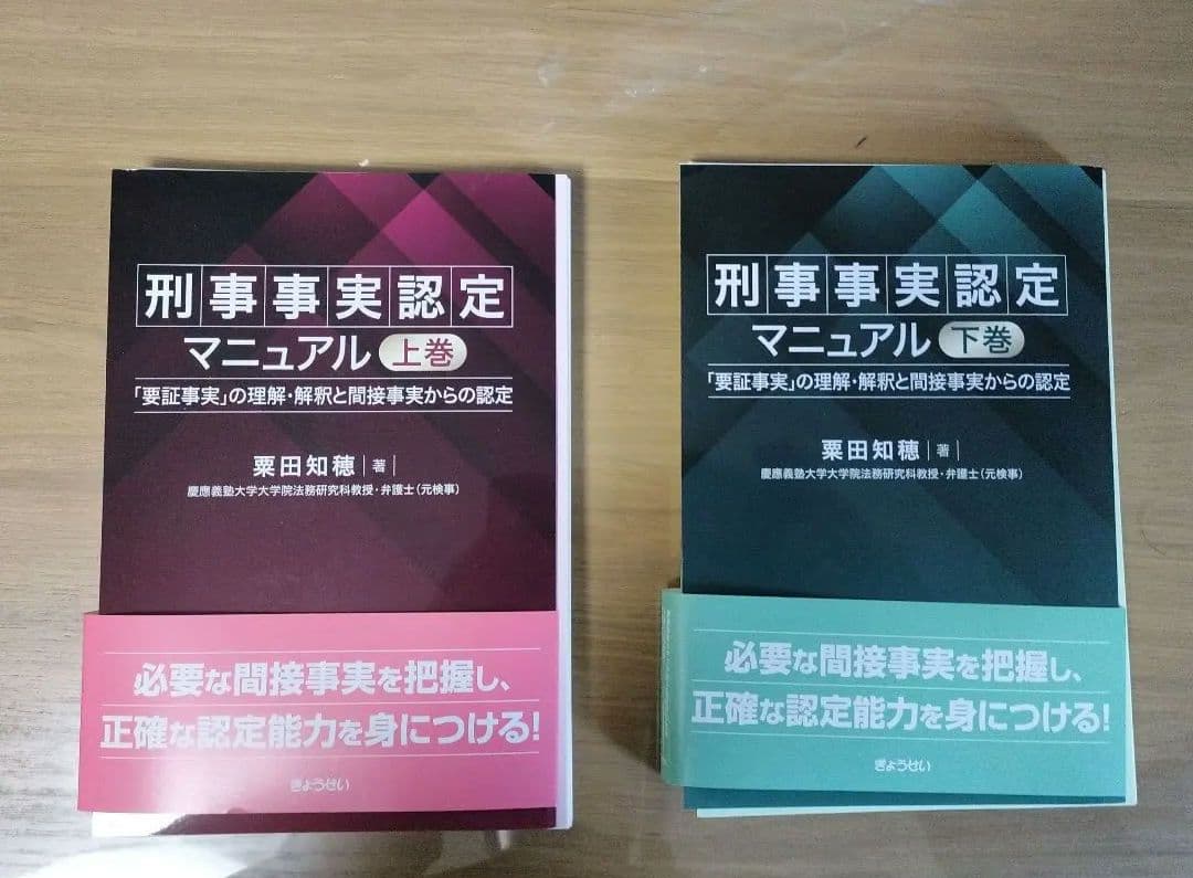 【裁断済】刑事事実認定マニュアル上下巻セット