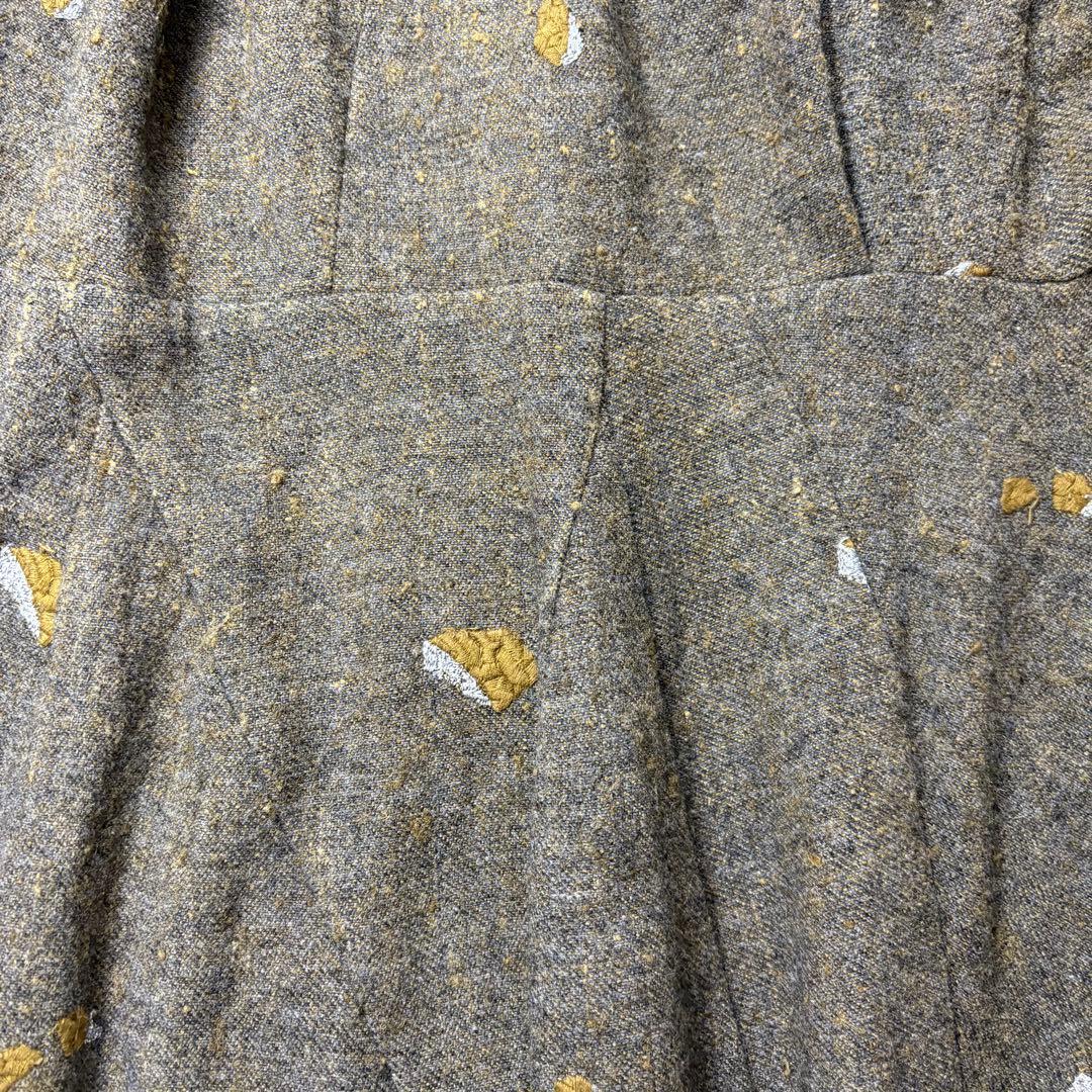 mina perhonenミナペルホネンpebble刺繍 シルクヤクワンピース