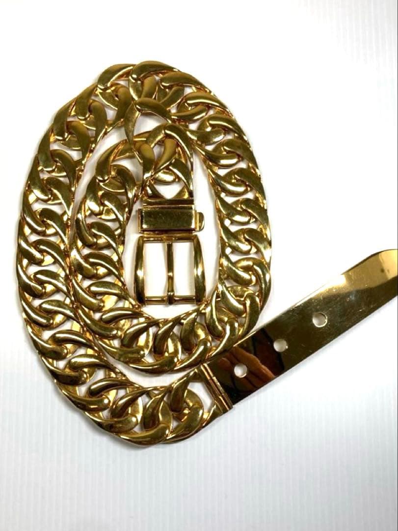 美品　GUCCI グッチ　チェーンベルト　ゴールドカラー