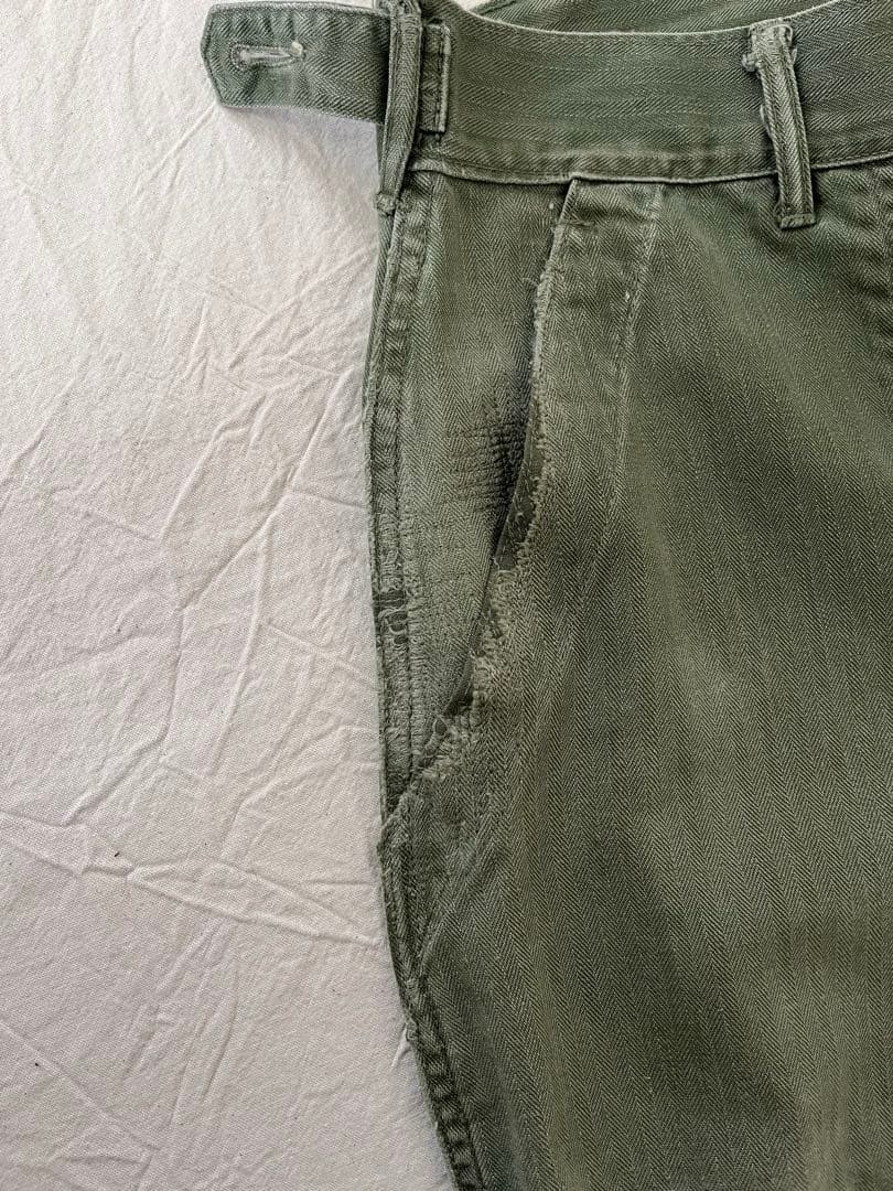 40s 50s us army HBT ベイカーパンツ　ユーティリティパンツ