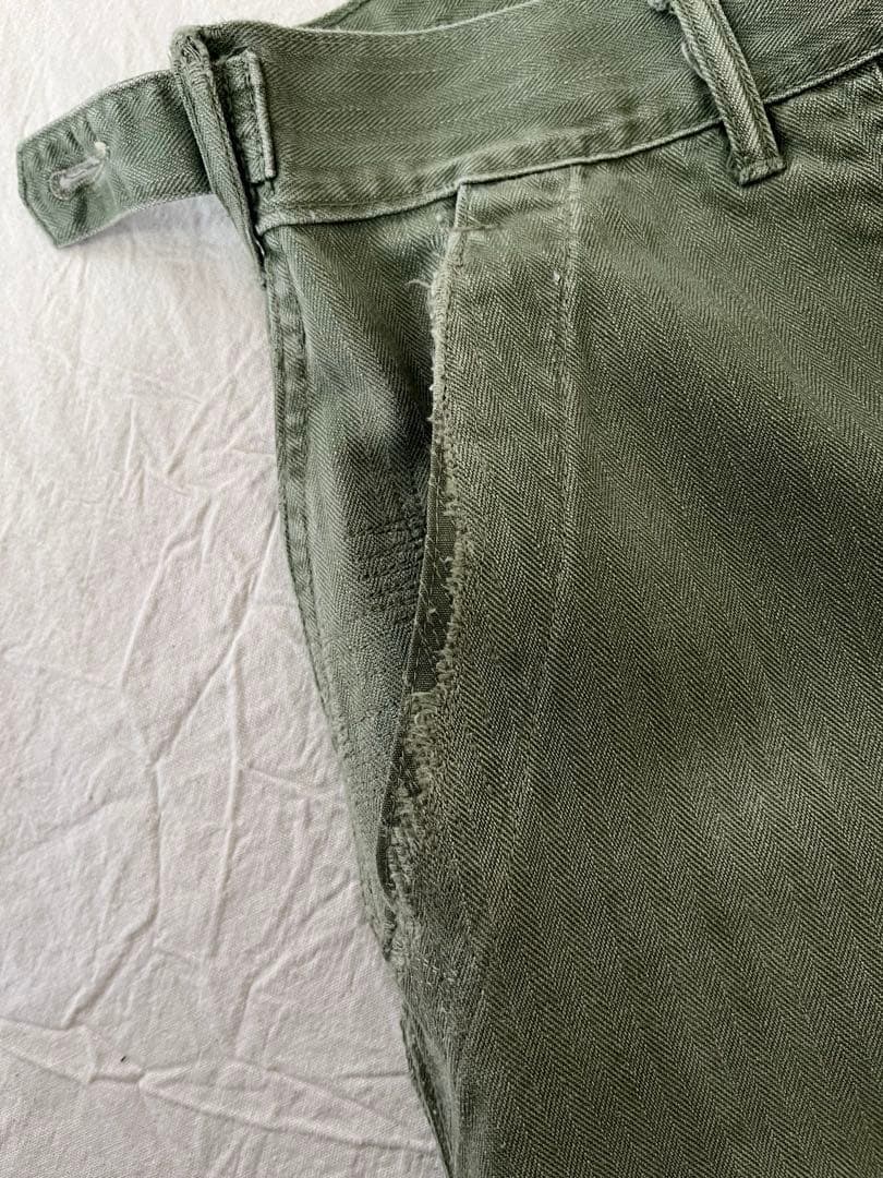 40s 50s us army HBT ベイカーパンツ　ユーティリティパンツ