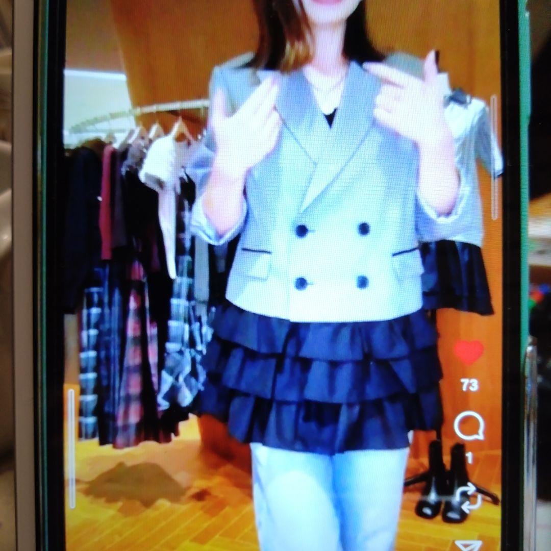 新品タグ付　Apuweiser-riche店舗限定色　フリルレイヤードジャケット