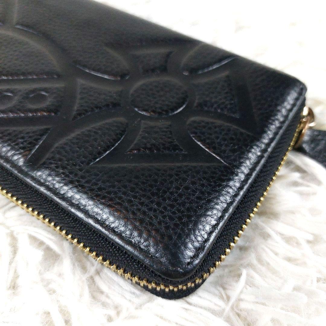 美品 ヴィヴィアンウエストウッド ビッグオーブ エンボス シボ革 レザー 長財布