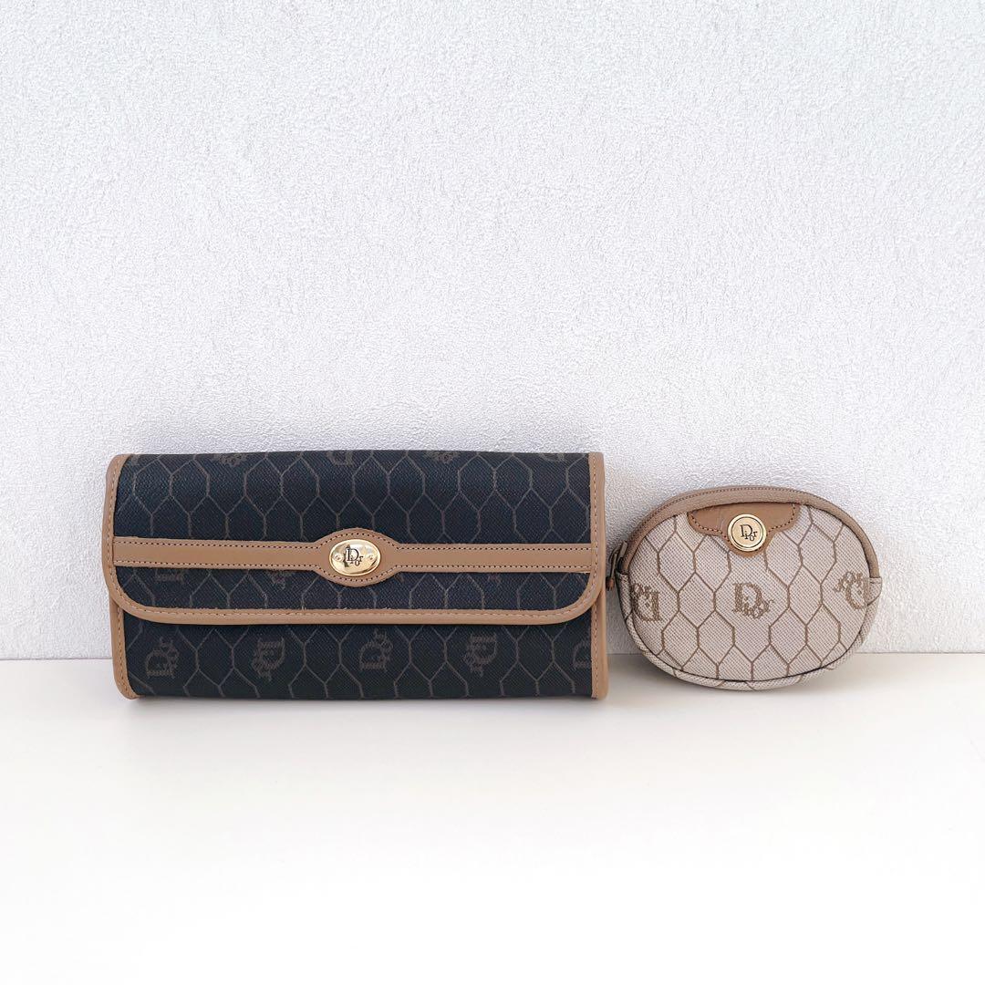 Dior ディオール 美品 ハニカム 長財布 ケース セット