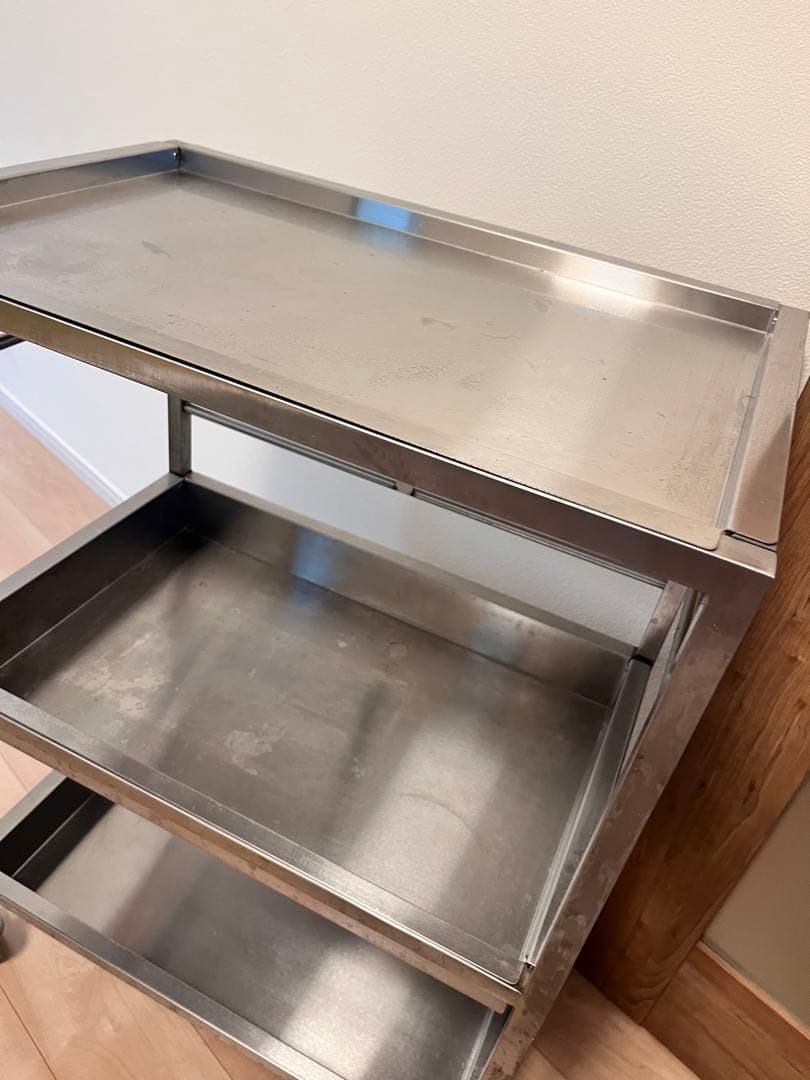専用⭐︎IKEA ステンレス製キッチンワゴン 3段 キャスター付き