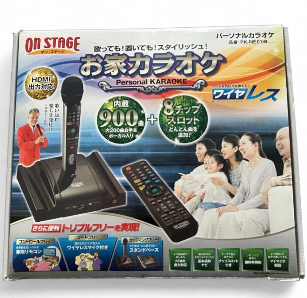 ON STAGE パーソナルカラオケPK-NE01W オン・ステージ　マイク2本