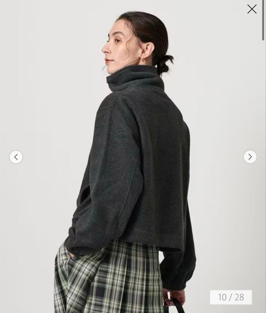 ビューティーアンドユース　フリーススナッププルオーバー