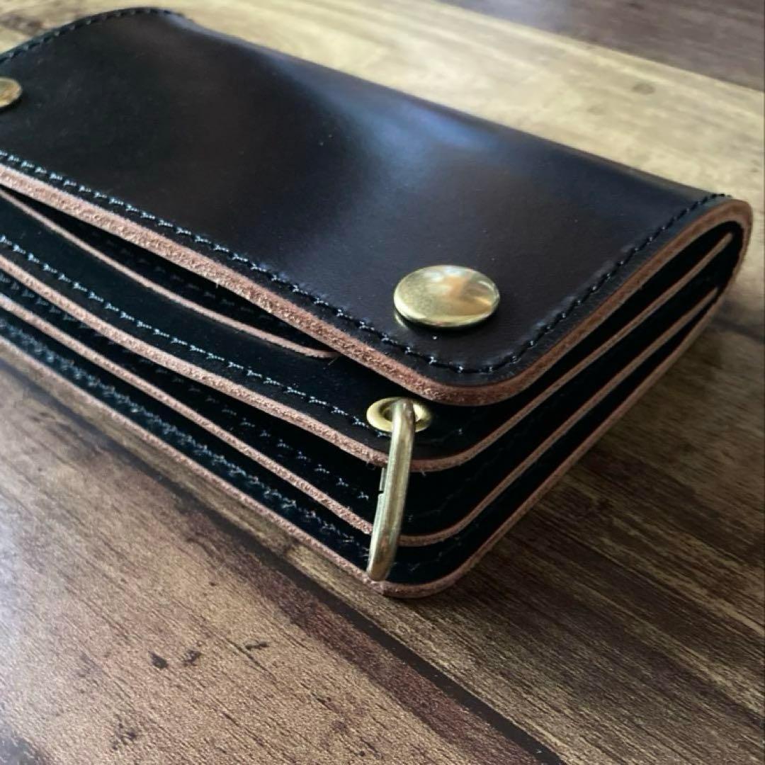 【ぽ】北米ステア トラッカーウォレット150【お札を折らずに収納】