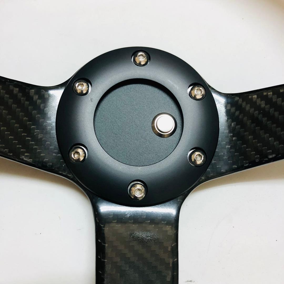 ドライカーボン3スポーク ステアリングホイールMOMOピッチ