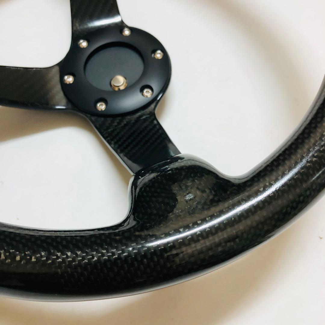 ドライカーボン3スポーク ステアリングホイールMOMOピッチ