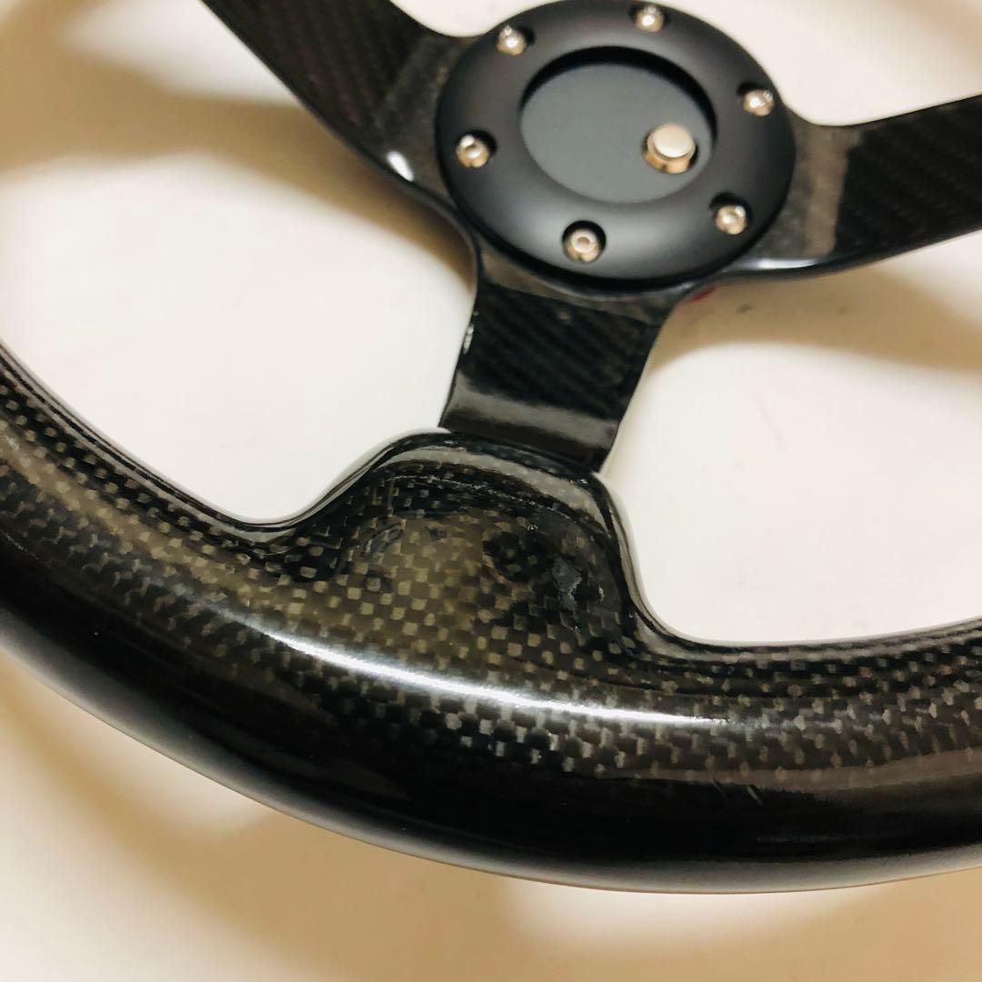 ドライカーボン3スポーク ステアリングホイールMOMOピッチ