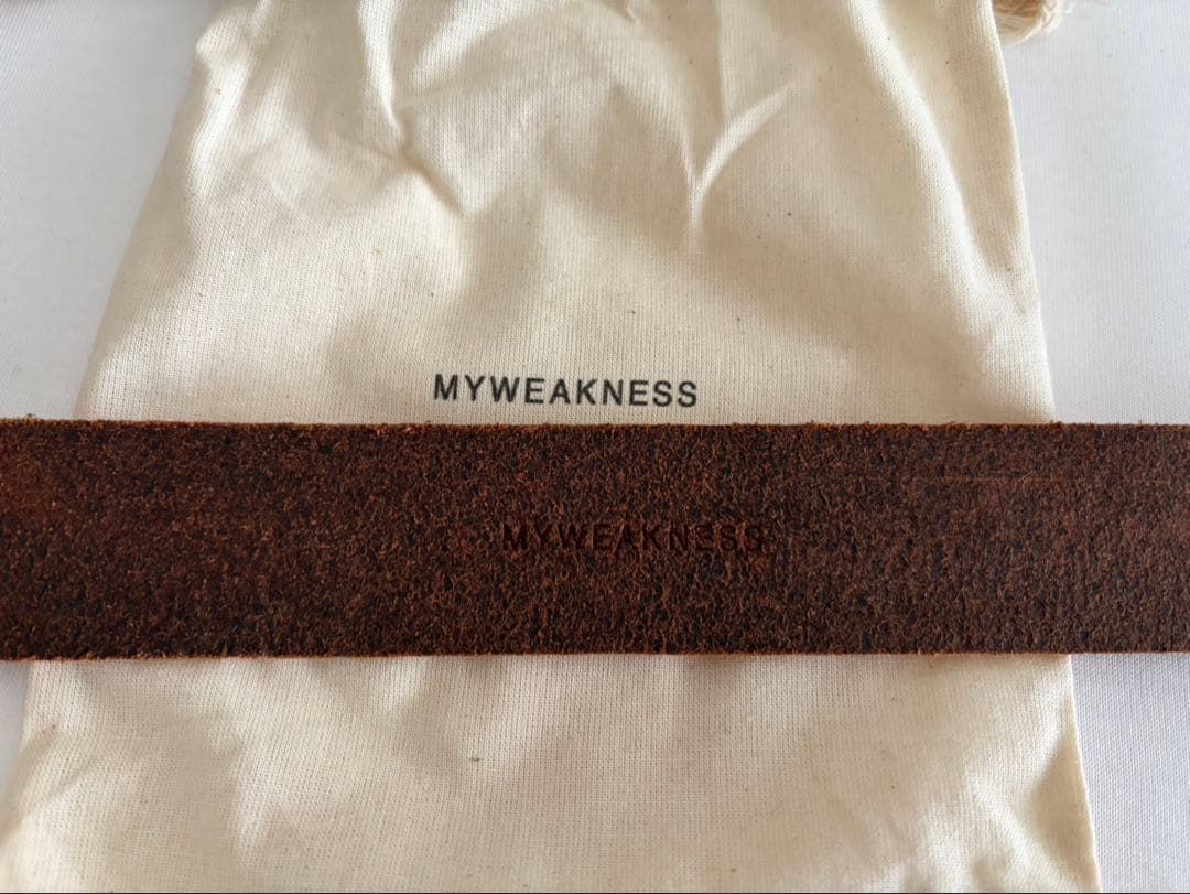 MY WEAKNESS レザー ベルト ブラウン
