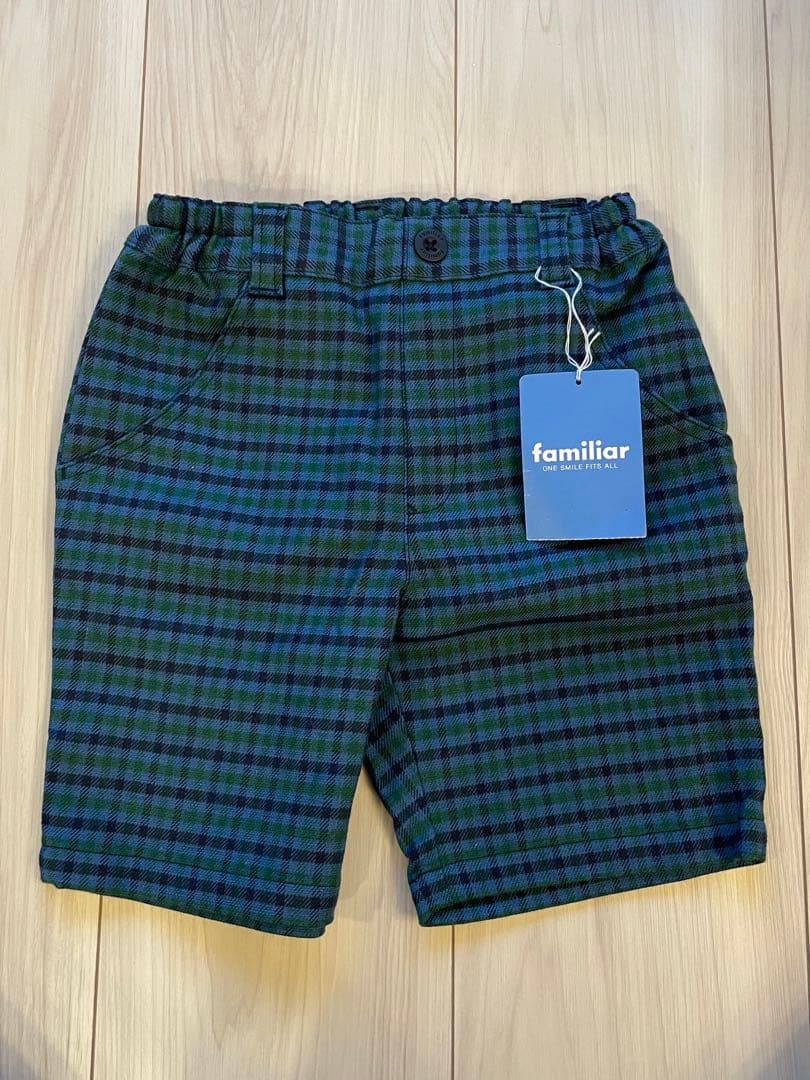 familiar チェック柄 ハーフパンツ 90