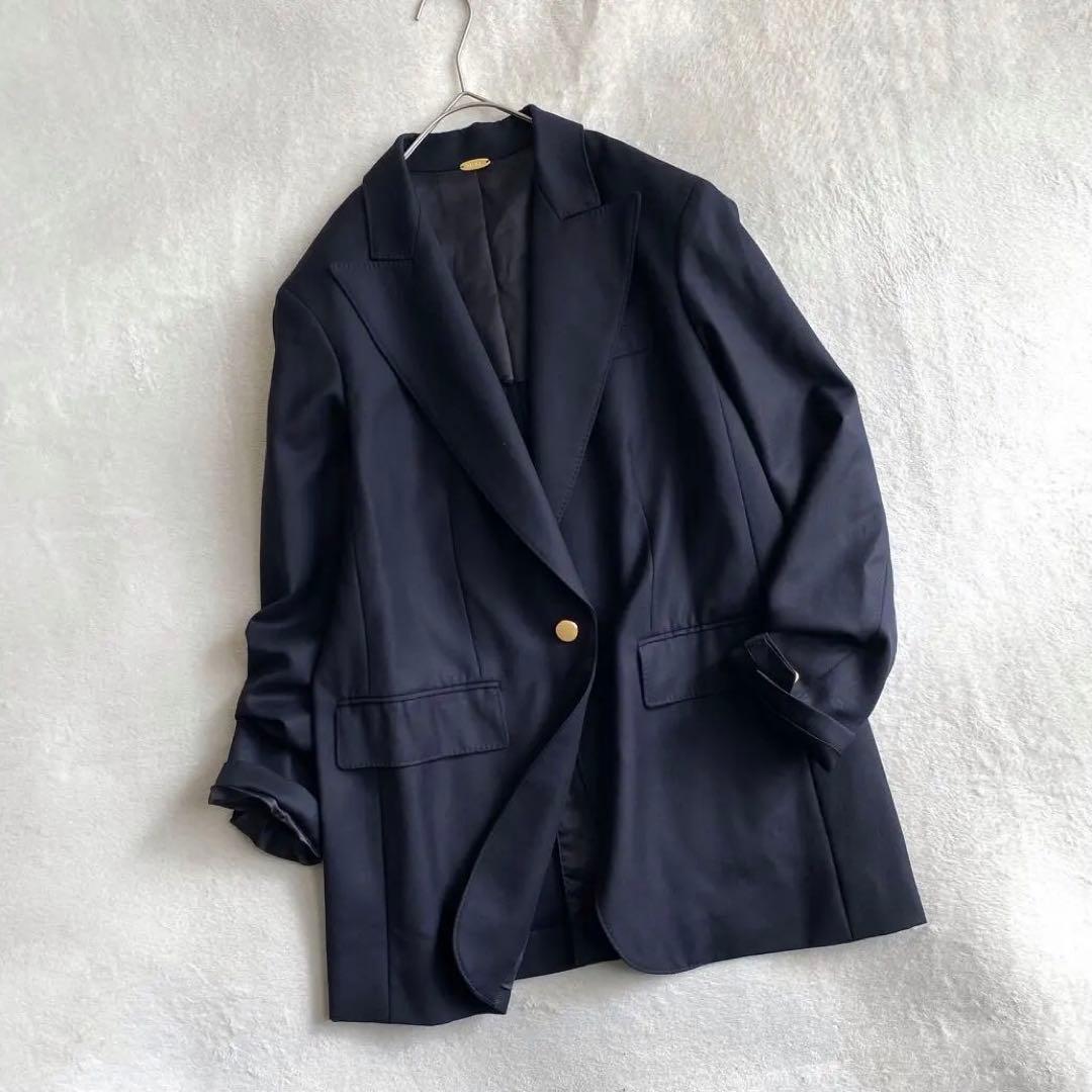 【ほぼ未使用✨】ドゥーズィエムクラス　カシミヤ混　Navy 1B ジャケット