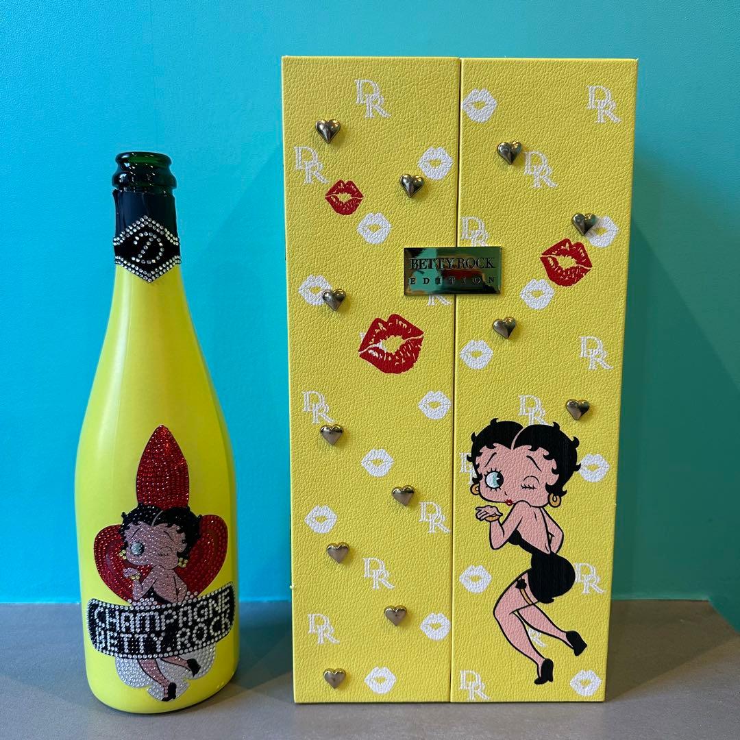 Champagne Betty Rock ベティ・ブープデザイン イエロー 空瓶